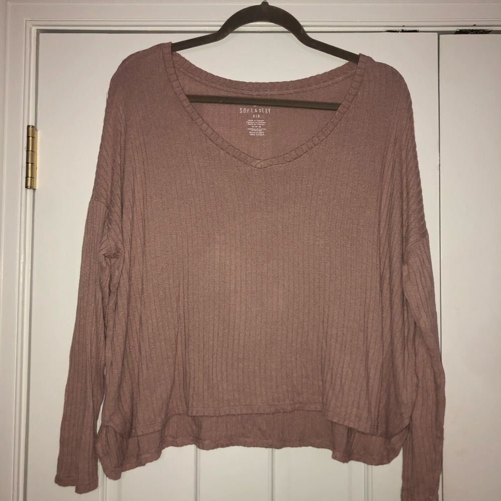 Soft and Sexy Long Sleeve Crop Tee